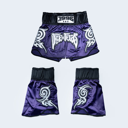 PANTALÓN CORTO SATINADO MUAY THAI - 1996 x True Fellas Tattoo